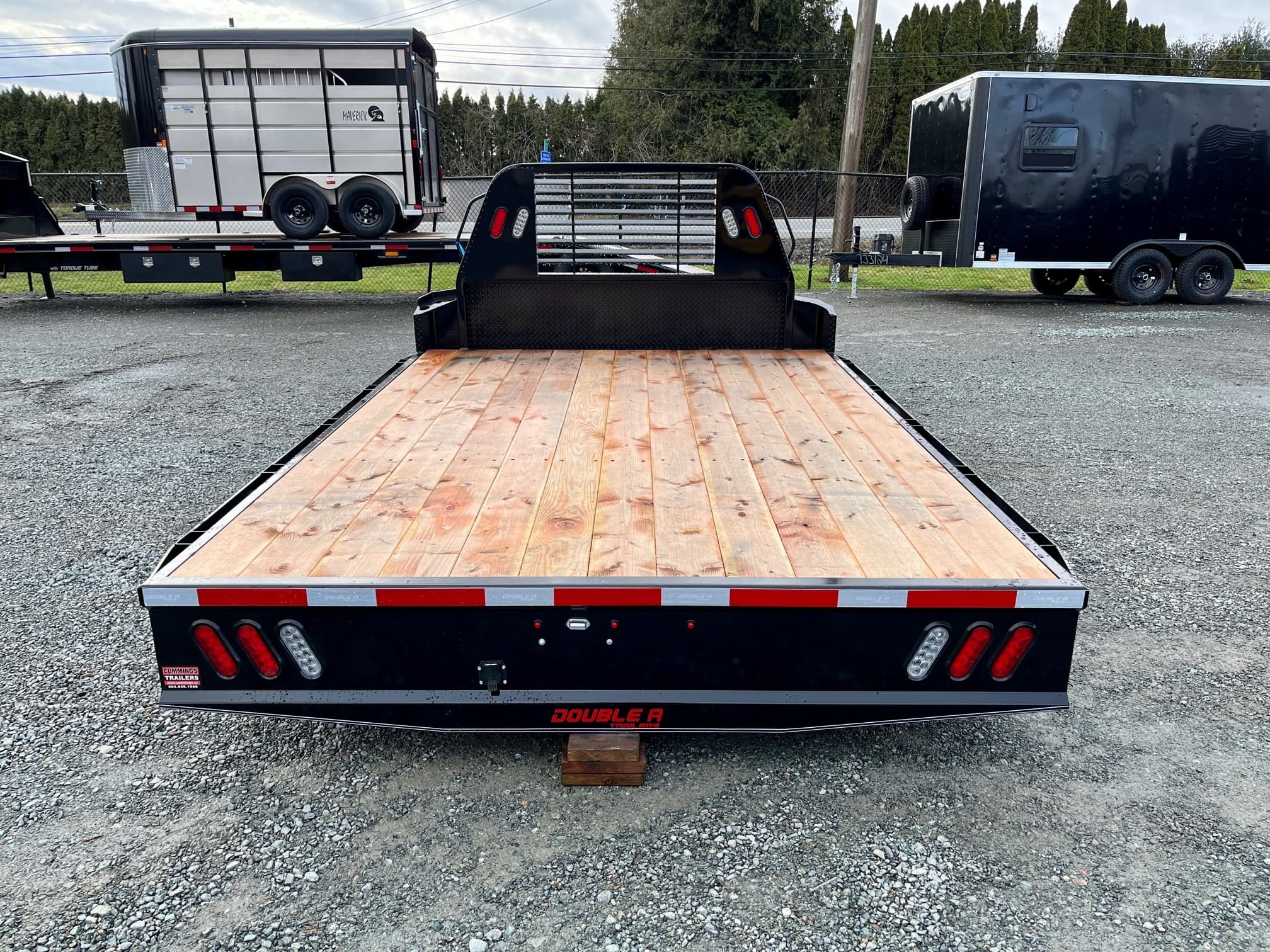 DoubleA 8' x 11' Cab & Chassis Truck Deck w/ Toolboxes Cummings Trailers