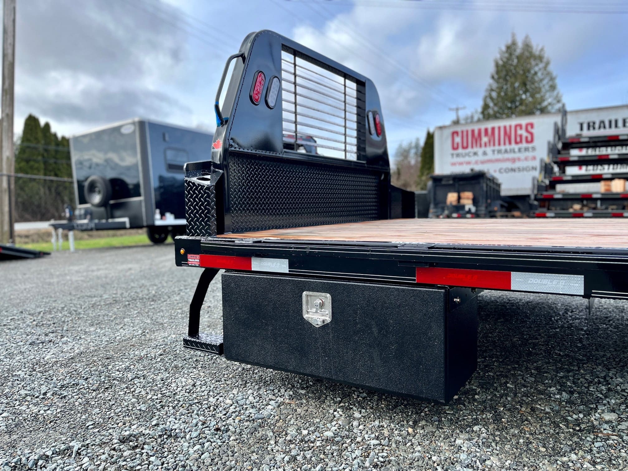 DoubleA 8' x 11' Cab & Chassis Truck Deck w/ Toolboxes Cummings Trailers