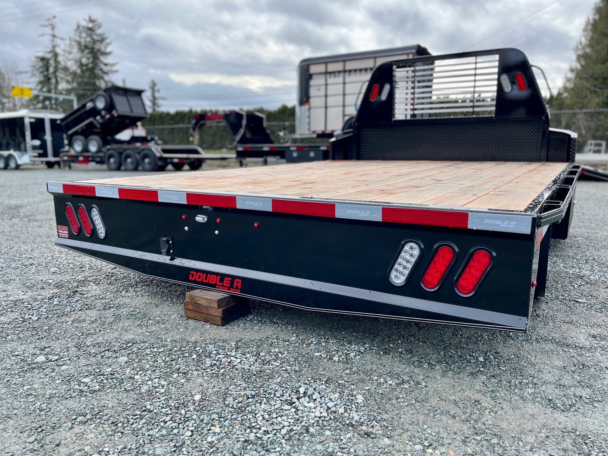 DoubleA 8' x 11' Cab & Chassis Truck Deck w/ Toolboxes Cummings Trailers