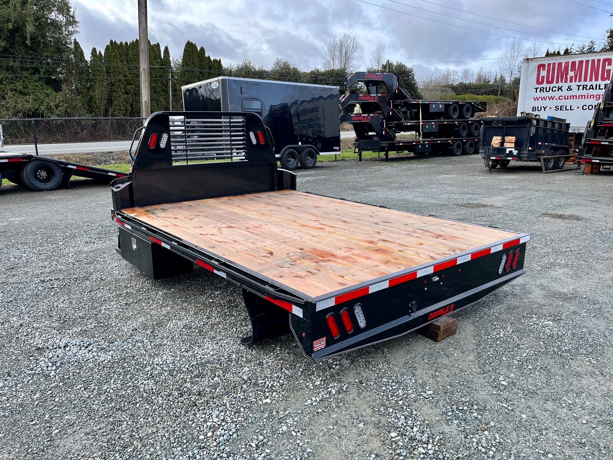 DoubleA 8' x 11' Cab & Chassis Truck Deck w/ Toolboxes Cummings Trailers